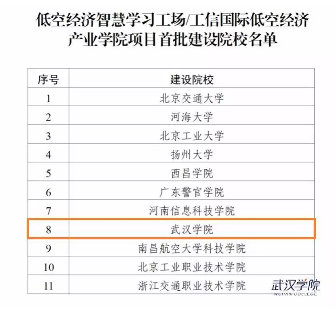全国仅11所高校！湖北一高校入选全国首批低空经济产业学院建设
